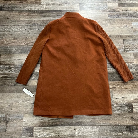 Kenneth Cole New York Rust Sweater Car Coat Sz XL Slit Pockets Snap Closure - Picture 10 of 15